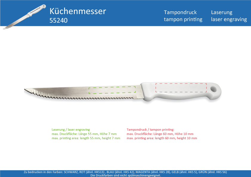 Küchenmesser UMBRIA mit Wellenschliff - Art. 55240