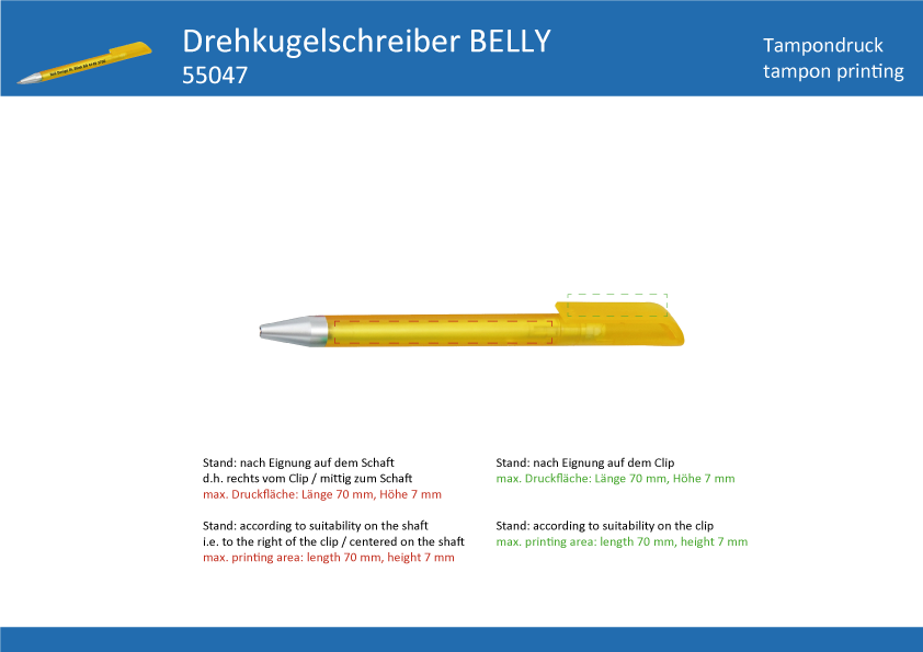 Drehkugelschreiber  BELLY - Art. 55047