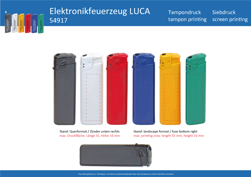 Elektronikfeuerzeug  LUCA - Art. 54917