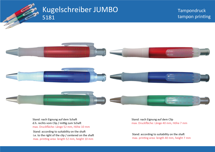 Druckkugelschreiber JUMBO - Art. 5181