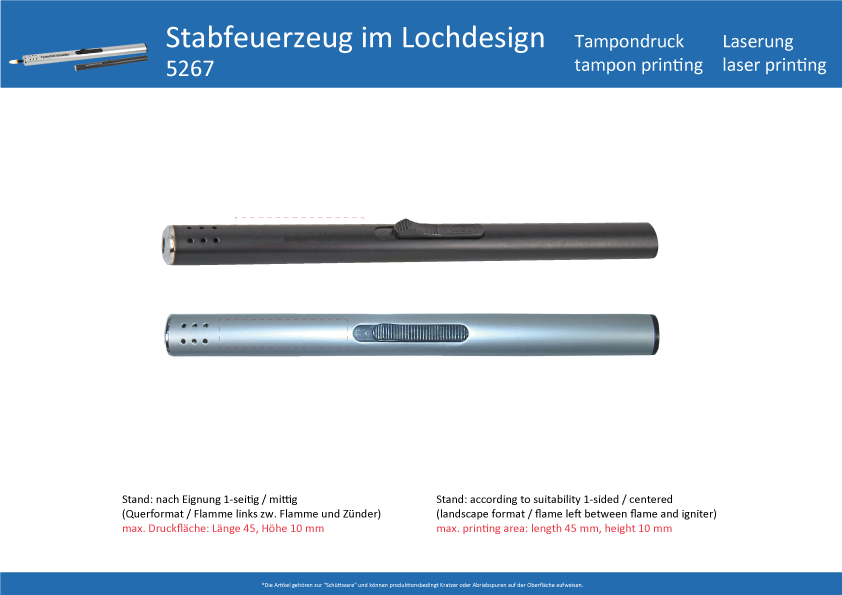 Stabfeuerzeug AMY im Lochdesign - Art. 5267