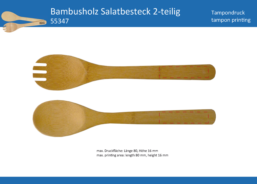 Salatbesteck FARO aus Bambusholz - Art. 55347