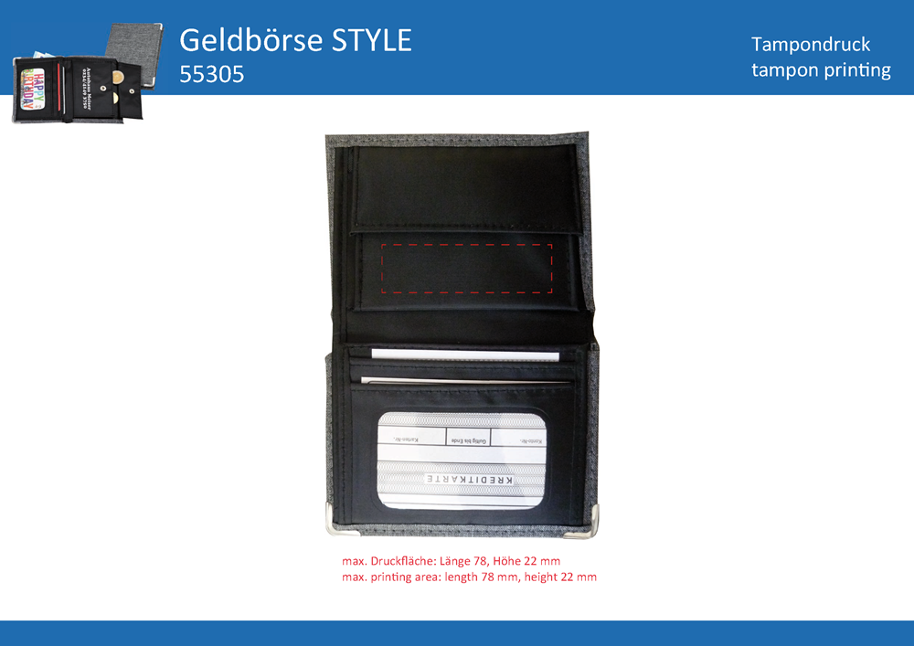 Geldbörse und Ausweistasche STYLE - Art. 55305