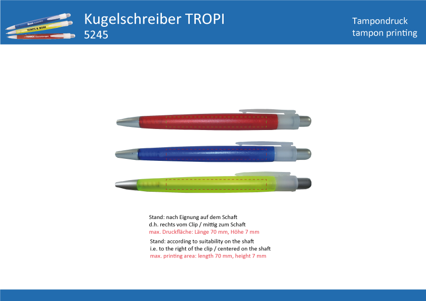 Druckkugelschreiber TROPI - Art. 5245