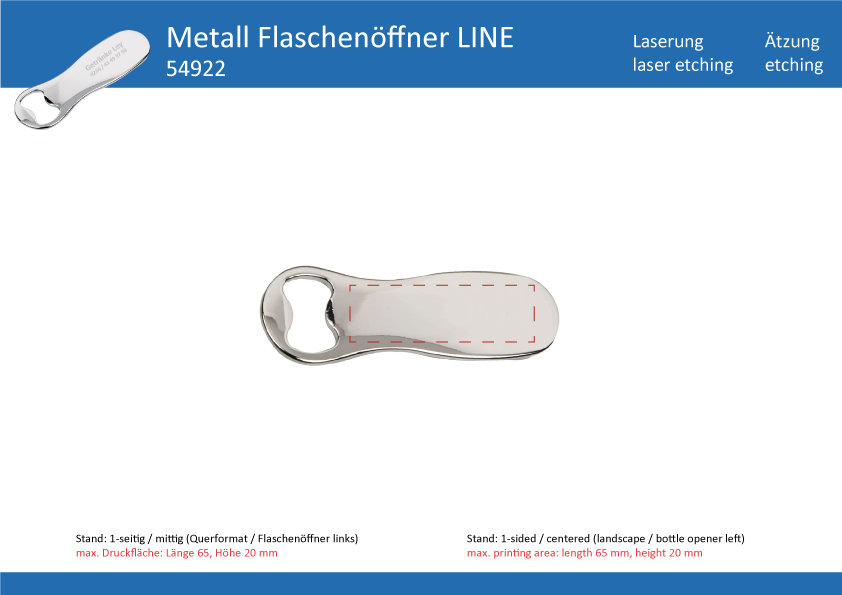 Flaschenöffner LINE - Art. 54922