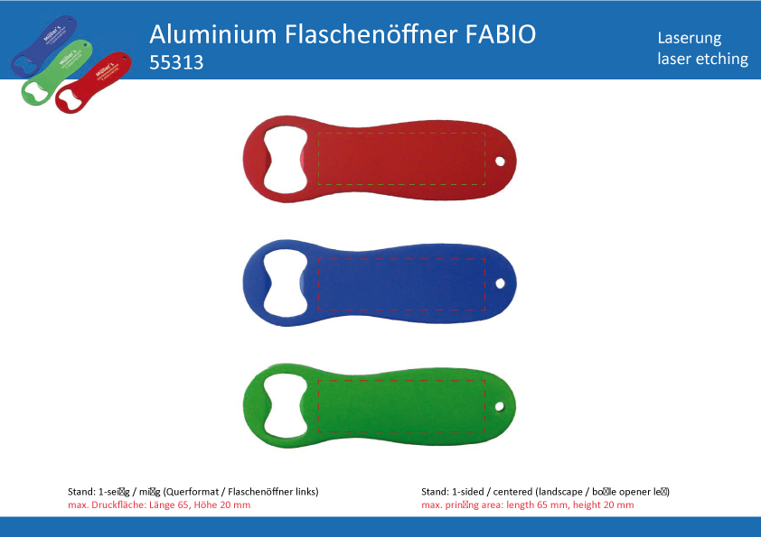 Flaschenöffner FABIO - Art. 55313