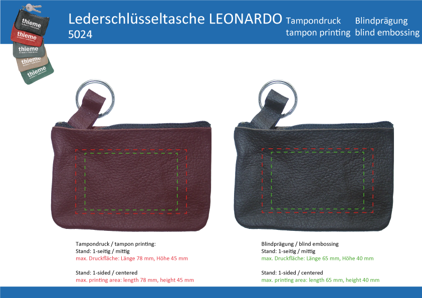 Lederschlüsseltasche LEONARDO - Art. 5024