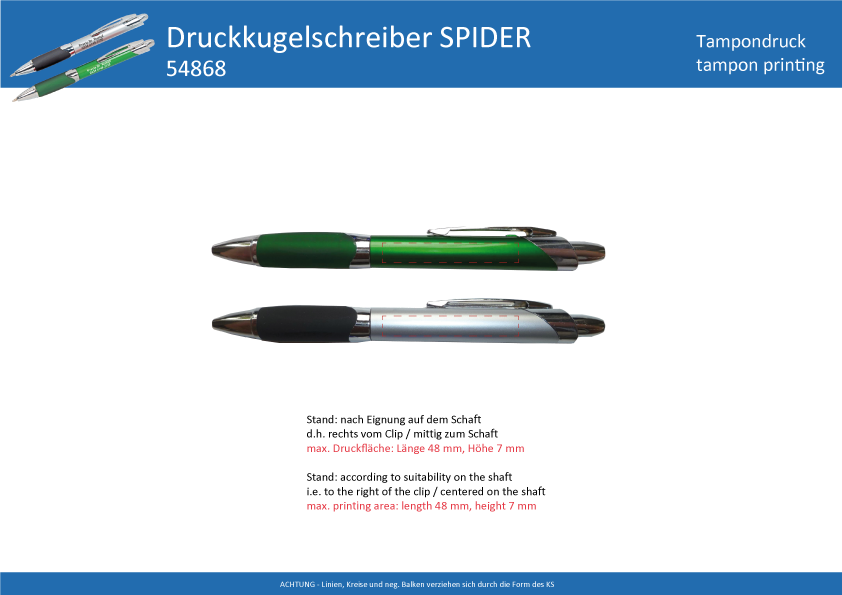 Druckkugelschreiber SPIDER - Art. 54868