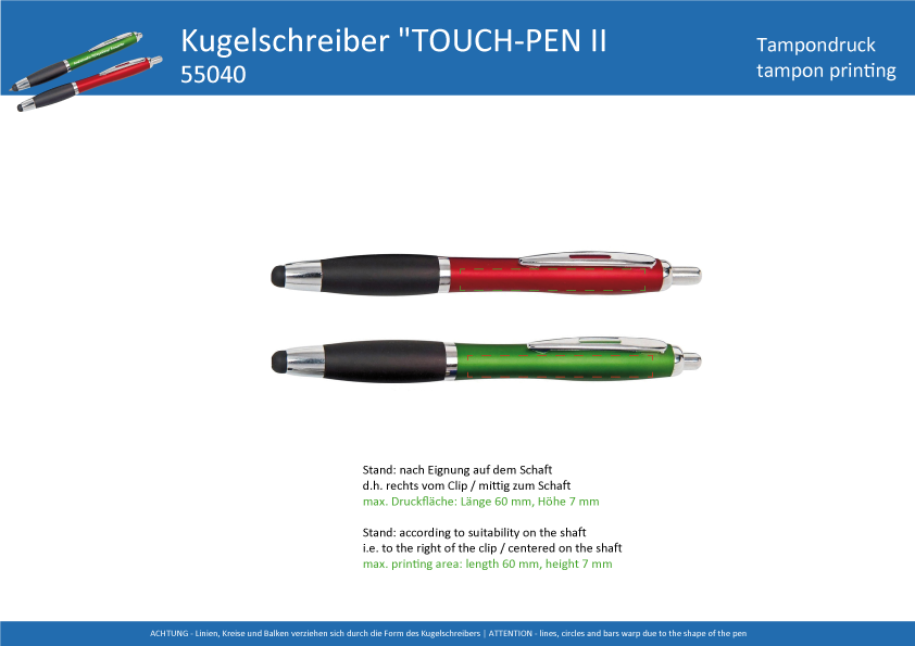 Druckkugelschreiber Touch-Pen II - Art. 55040