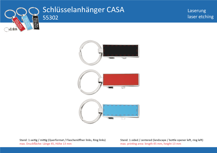 Schlüsselanhänger CASA - Art. 55302