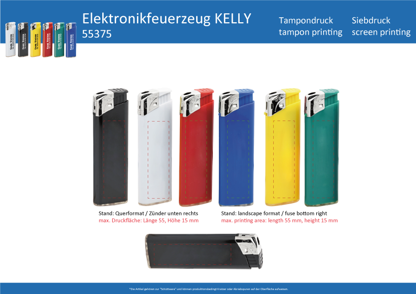 Elektronikfeuerzeug KELLY - Art. 55375