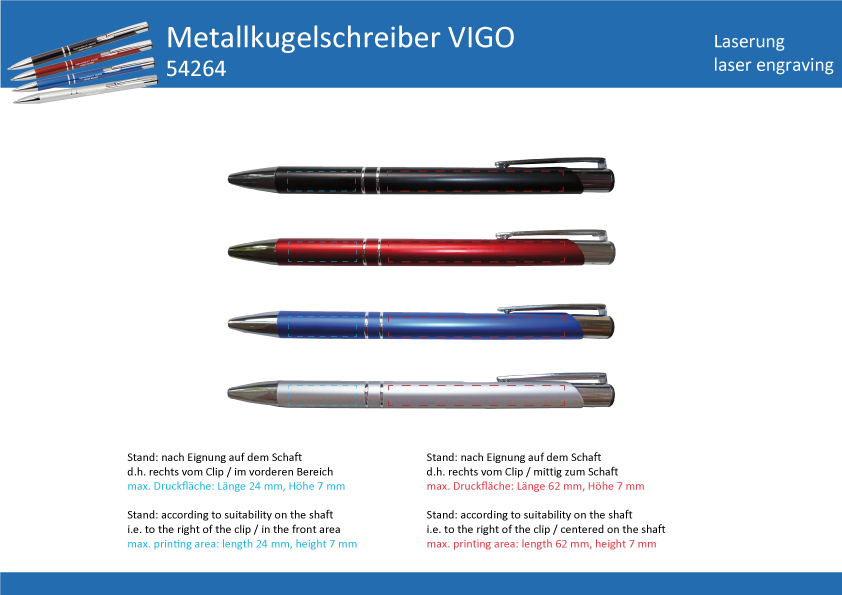 Metalldruckkugelschreiber VIGO - Art. 54264