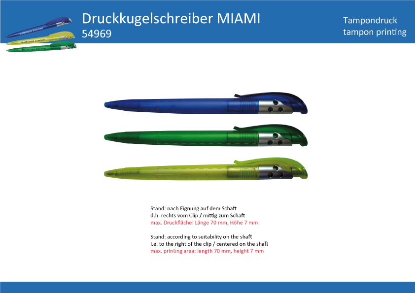 Druckkugelschreiber  MIAMI - Art. 54969