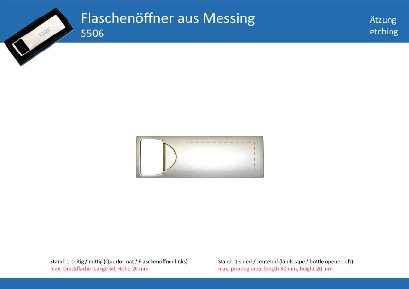 Flaschenöffner LUNA aus Metall - Art. 5506