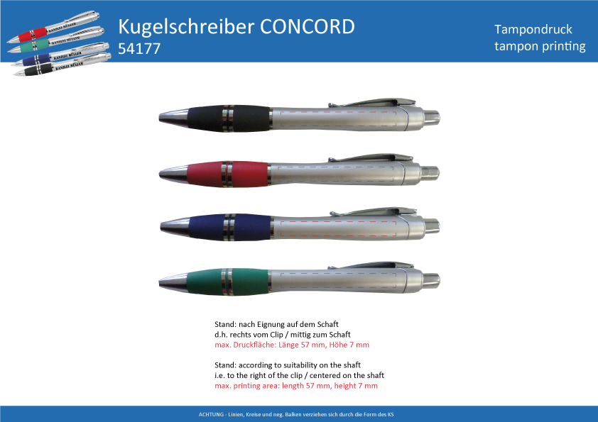 Druckkugelschreiber CONCORD - Art. 54177