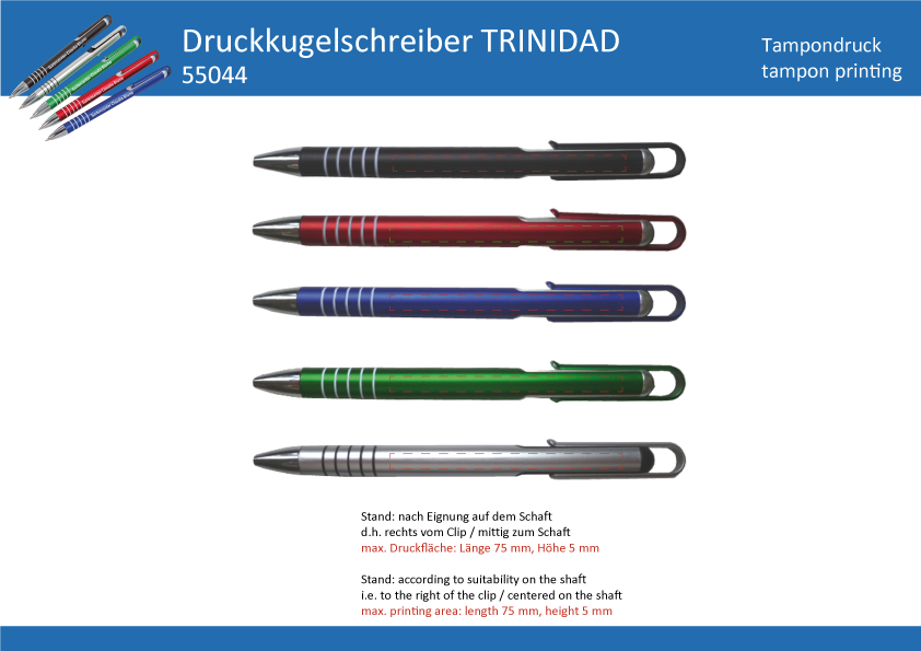 Druckkugelschreiber TRINIDAD - Art. 55044